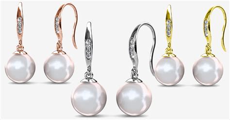 Cate Chloe Betty K White Gold Plated Freshwater Pearl Drop Dangle