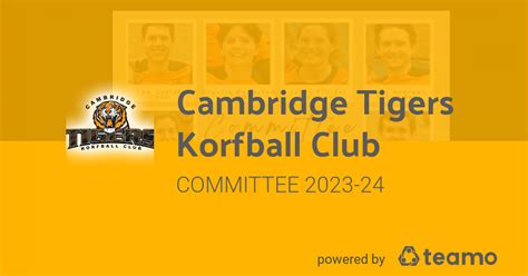 Committee 2023 24 Cambridge Tigers Korfball Club