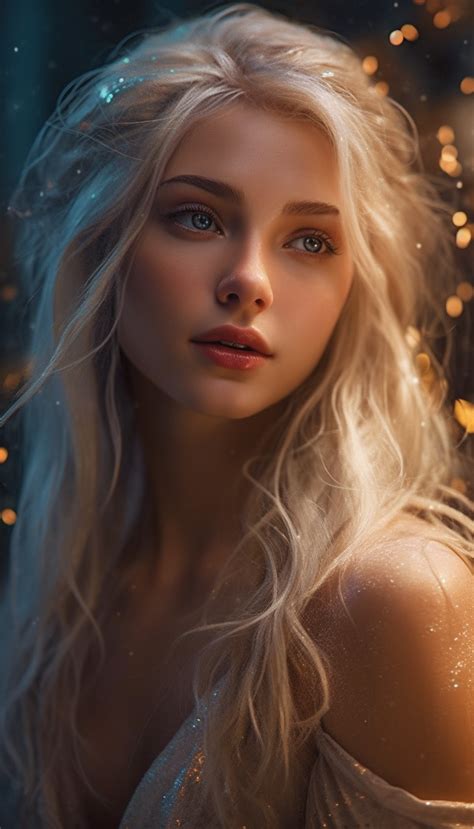 A Woman With Long Blonde Hair And Blue Eyes Artofit