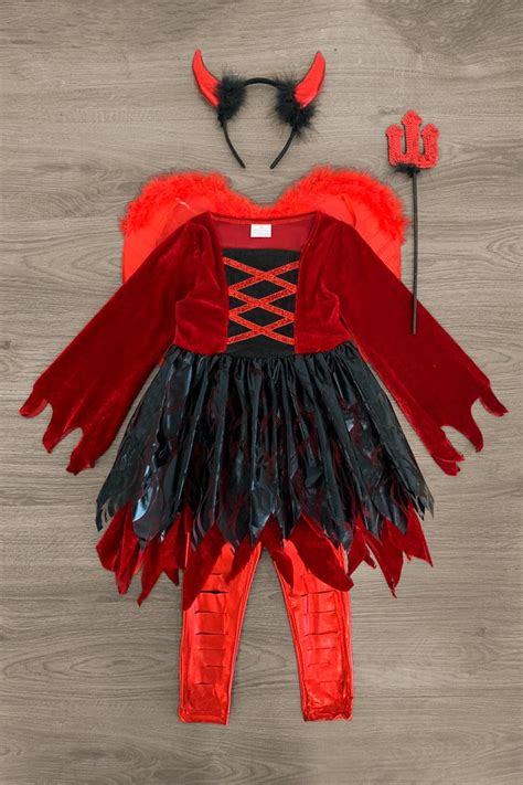 Devil Costume - 4 Piece Set | Sparkle In Pink