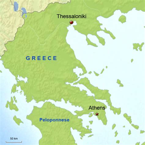 StepMap - Thessaloniki Extension - Landkarte für Greece