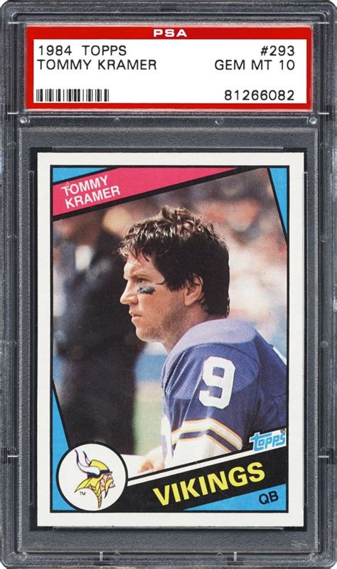 1984 Topps Tommy Kramer | PSA CardFacts®