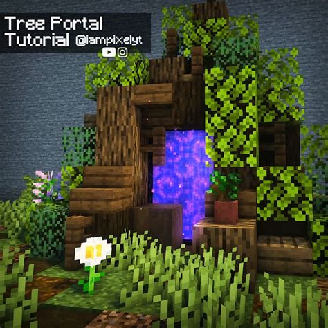 Minecraft Tree Nether Portal Design