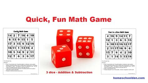 Fun Math Game with 3 Dice! (Freebie) - Homeschool Den