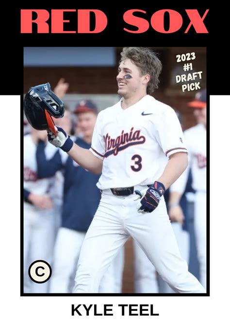 2023 Kyle Teel Mlb 1 Draft Pick Boston Red Sox Custom Rookie Card Ebay