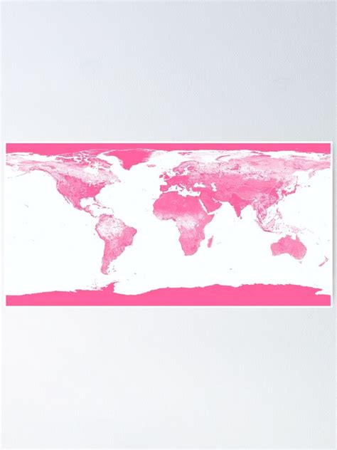 "World Map Pink" Poster for Sale by 2sweetsDesign | Redbubble