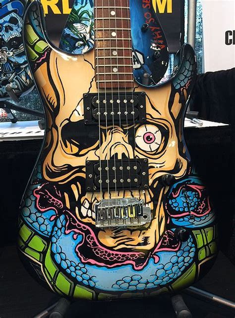 Custom Painted Jackson At Namm JA Gameindustryjobs Guitar Painting