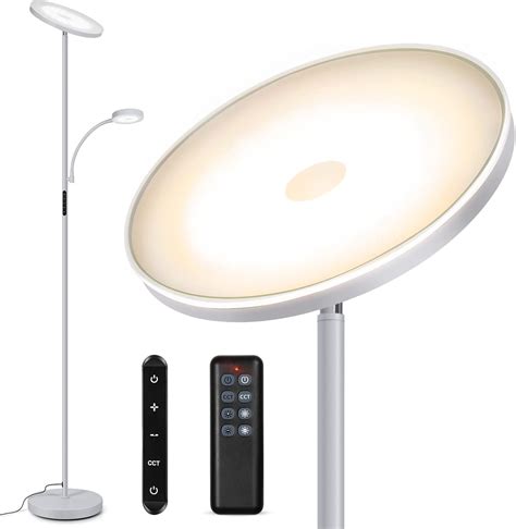 OUTON LED Floor Lamp 27W 2400LM Torchiere Lamp 7W 400LM Reading