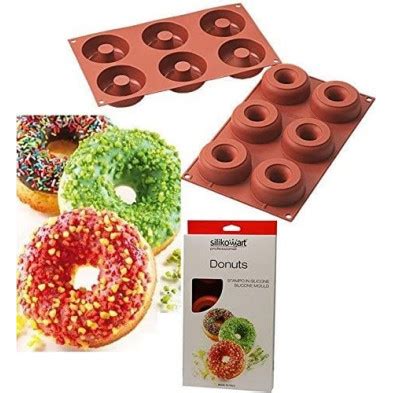 MOLDE DE SILICONA DONUTS 6 CAVIDADES SILIKOMART