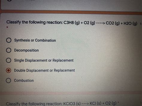 Answered Classify The Following Reaction C3h8 Bartleby