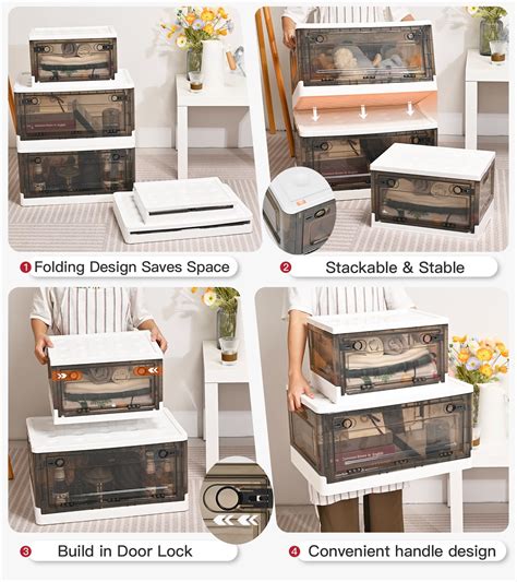 Snapklik.com : FORWOS Stackable Storage Bins, Closet Storage, Lid ...