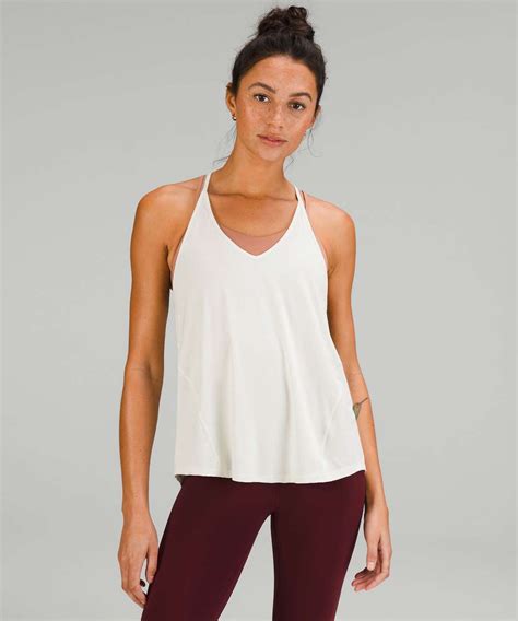 Lululemon Modal-Silk Yoga Tank Top - Bone - lulu fanatics