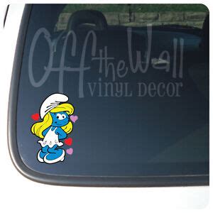 Smurf-Smurfette-Hearts-Vinyl-Car-Decal-Sticker