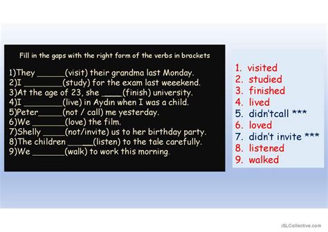 Past Simple Tense Grammar English Esl Powerpoints For Distance Hot