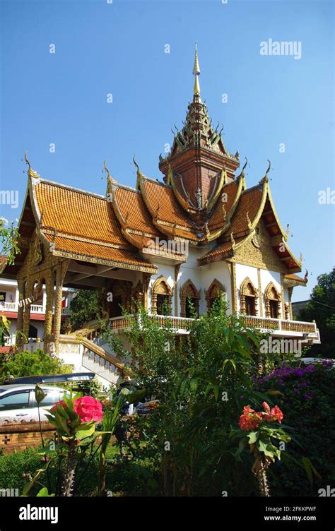 Buddhist Temple Wat Buppharam Chiang Mai Thailand Asia Stock Photo