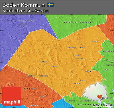 Free Political Map of Boden Kommun