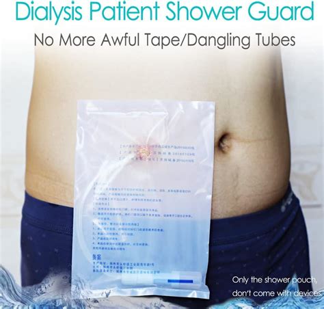 Waterproof Dialysis Shower Pouch Pd Catheter Holder Pack Of White