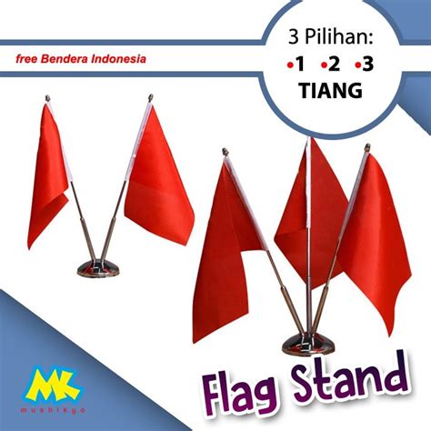 Jual Stand Tiang Bendera Meja Bahan Stainless Steel Shopee Indonesia