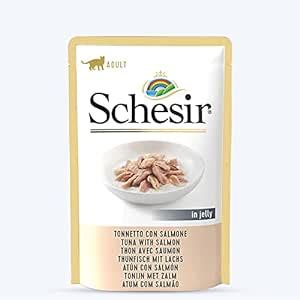 Schesir 55 Tuna With Salmon Adult Wet Cat Food Pouch 85gm Pack Of 7