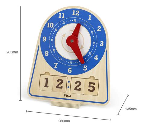 Viga Drewniany Zegar Nauka Godzin Sklep Dla Dzieci TOMI Pl
