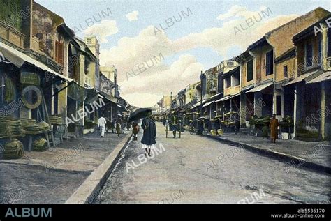 Vietnam Indochine En 1903 Tonkin Hanoi La Rue Des Chapeaux