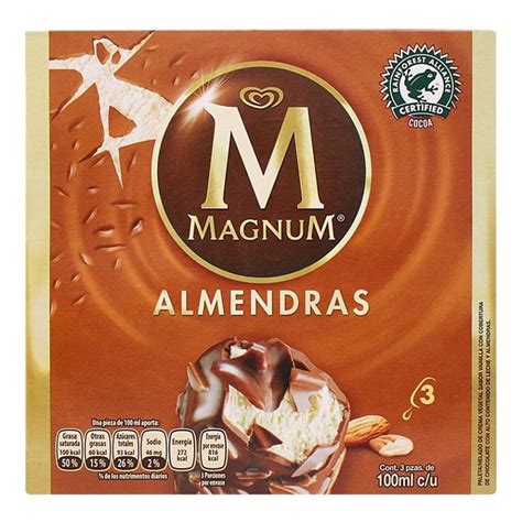 Paleta Helada Holanda Magnum Almendras Pzas De Ml C U Walmart