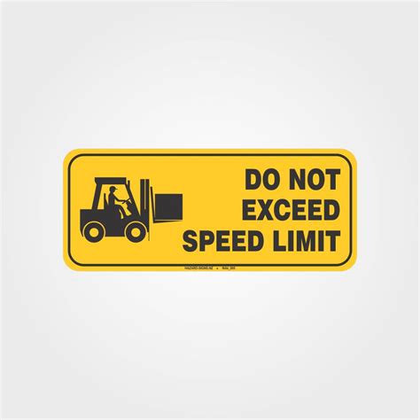 Speed Limit Forklift Label 5 Labels Forklift Labels HAZARD SIGNS NZ