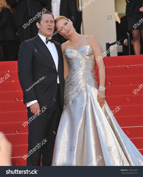 Uma Thurman Partner Arpad Busson Closing Stock Photo 140214310