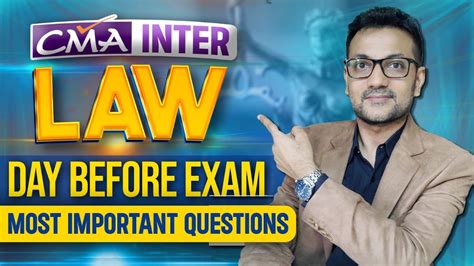 CMA Inter Law Exam Before Revision With Important Question Amit