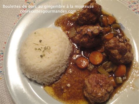 Boulettes de porc au gingembre à la mijoteuse