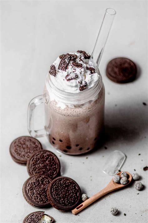 Oreo Bubble Milk Tea Cookies And Cream Boba