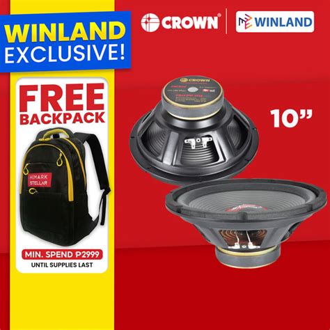 Crown By Winland Inches Professional Round Woofer Speaker Watts