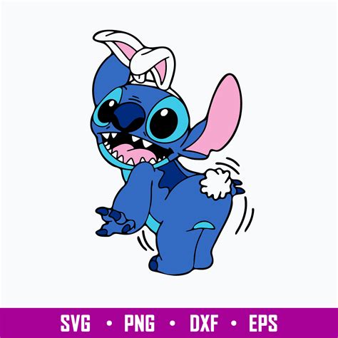 Easter Bunny Stitch Svg, Stich Svg, Cartoon Svg, Png Dxf Eps | Inspire