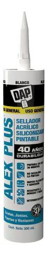 Sellador Acr Lico Siliconado Pintable Grietas Alex Plus Dap Color