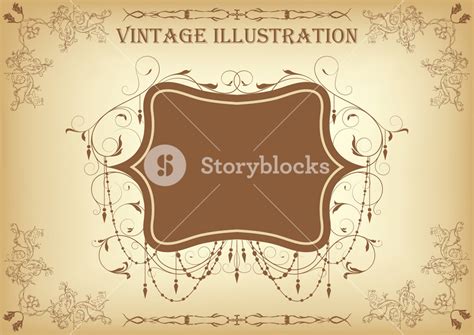 Vintage Floral Frame Vector Illustration Royalty Free Stock Image