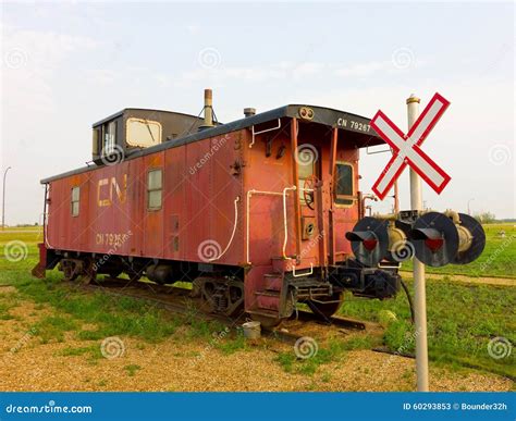 Un Museo Al Aire Libre Del Tren En Saskatchewan Foto De Archivo