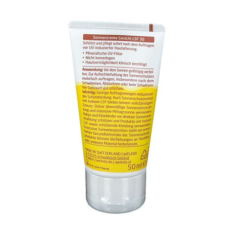 Weleda Edelweiss Sonnencreme Gesicht LSF 30 50 Ml Shop Apotheke