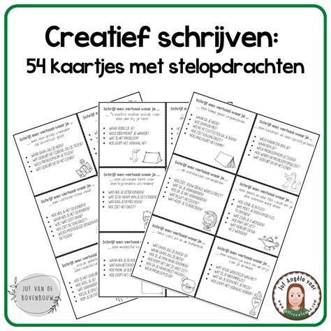 Creatief Schrijven 54 Kaartjes Met Stelopdrachten Juffrouw Femke Artofit