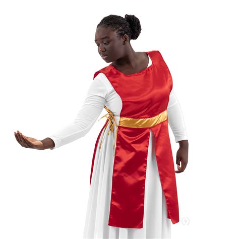 B1105 Rose of Sharon 4 Panel Ephod Praise Overlay - Lindens Dancewear