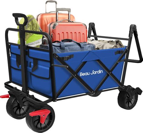 Beau Jardin Camping Festival Trolley Folding Wagon Cart With Brake