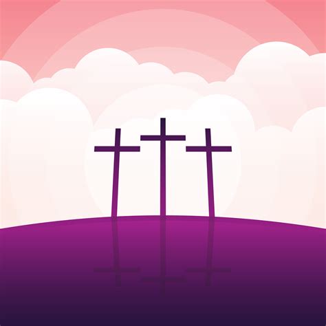 Calvary And Crosses Landscape Illustration 194323 Vector Art At Vecteezy