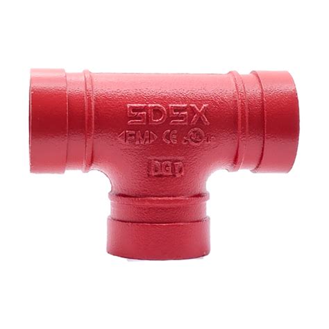 Ductile Iron Grooved Fittings Couplings Equal Tee FM UL Fire Fighting