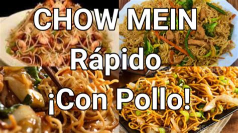 Chow mein rápido Y con pollo mas calamares Dos recetas