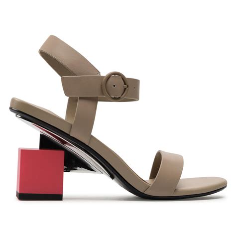 Sandały United Nude Cube Sandal Mid 10406685156 Beżowy eobuwie pl