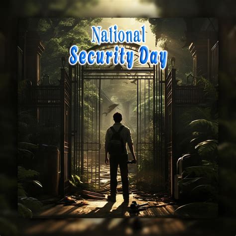 Premium PSD | National security day male security guard with uniform