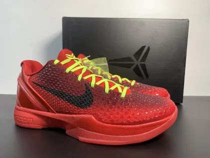 Nike Kobe 6 Protro Reverse Grinch FV4921 600 Bright Crimson Black