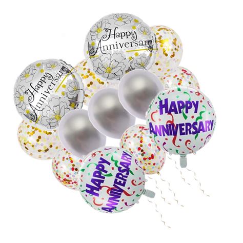 1 Set of Classic Balloons Happy Anniversary Balloons Atmosphere Balloon ...