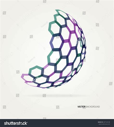 Abstract Sphere Vector Hexagons Template Stock Vector Royalty Free