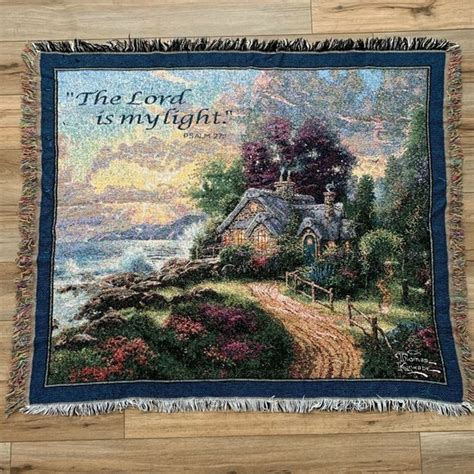 Thomas Kinkade Bedding Thomas Kinkade Religious Psalm 27 Woven