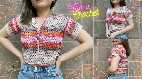 Top En Punto Granny A Crochet Tutorial Diestra Youtube